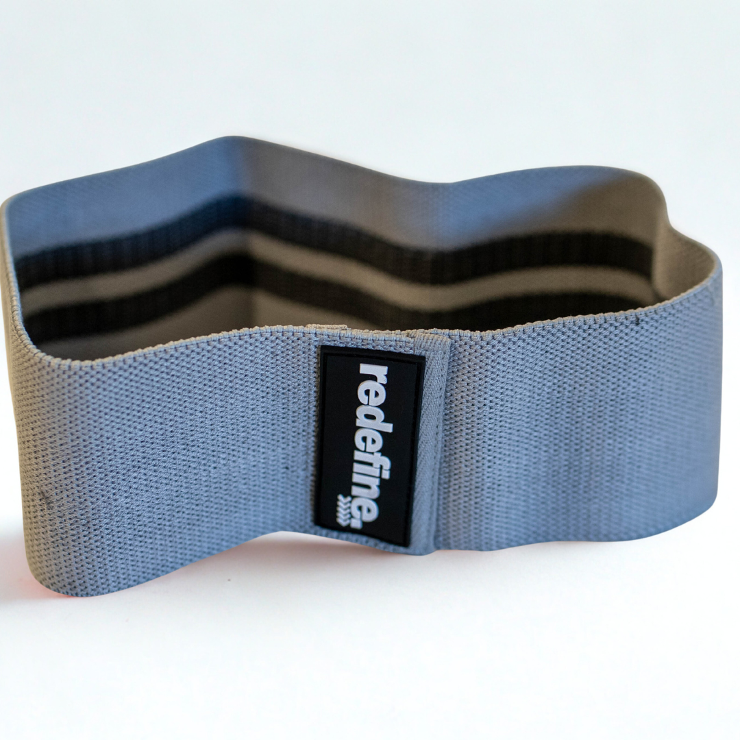 Hip Fabric Resistance Band 3 Pack - Black/Charcoal/Grey